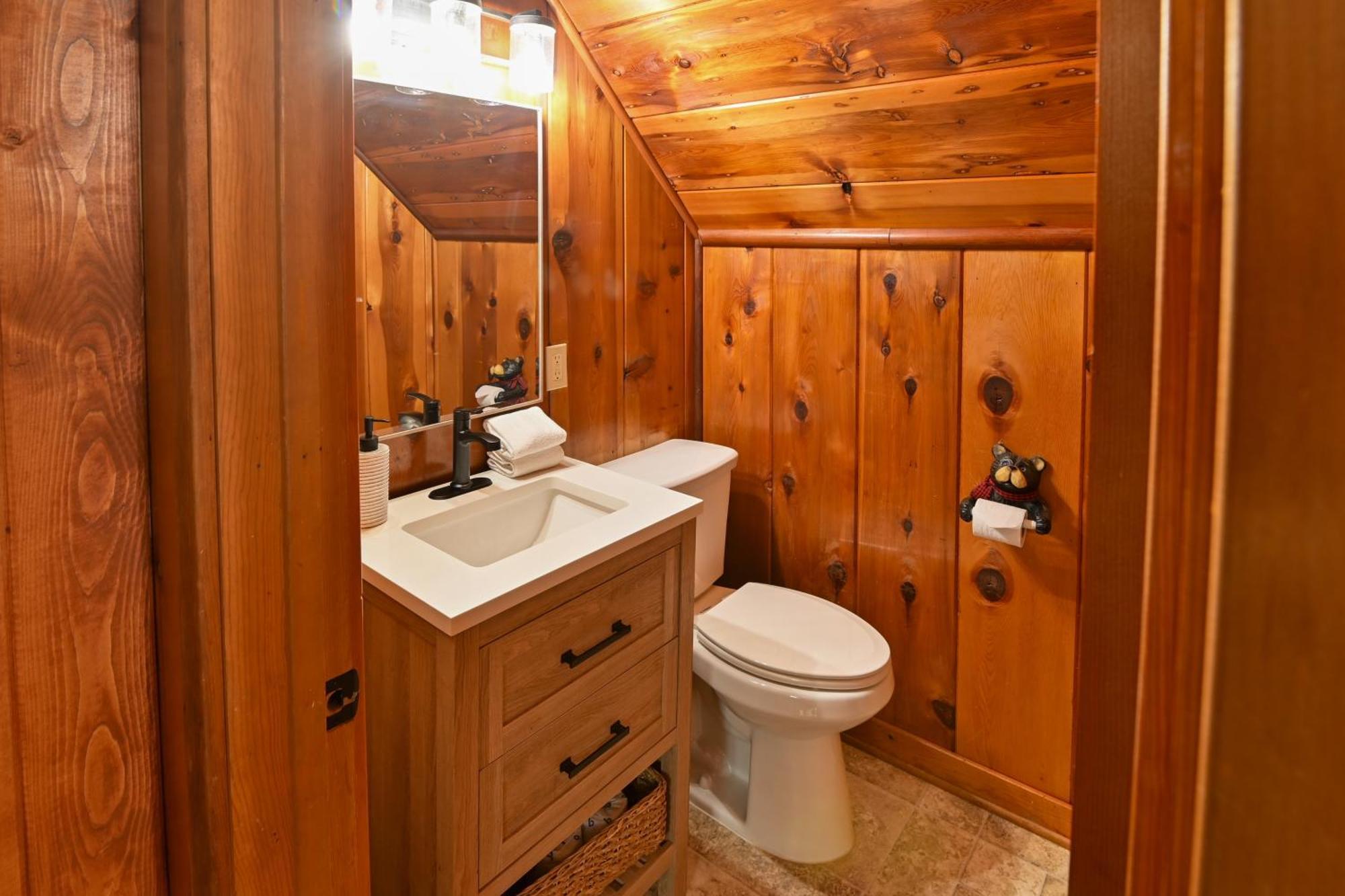 Harris Lakeview Cabin Bass Lake Bagian luar foto
